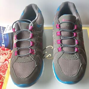 Champion Sport Comfort Sneakers Style 132962 in Grey Pink Colors Size 5.5 NWT